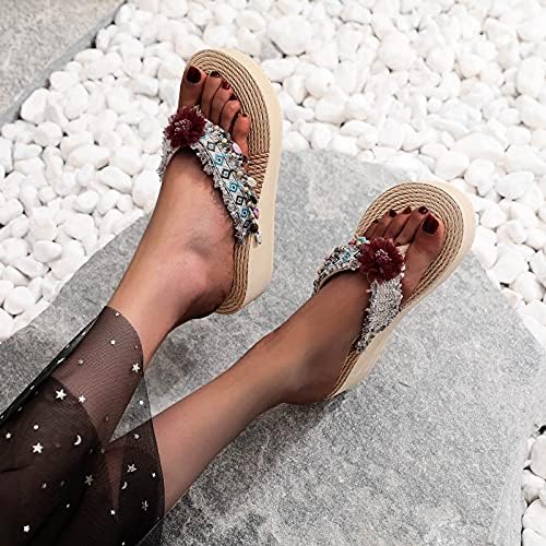 Kadın Ayak Sonrası Sandalet - Bayanlar Flip Flop Sandalet ile Gizli Ortez Arch Destek Zevk Flip-Flop Konfor Ayakkabı