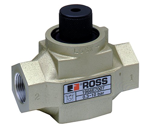 Ross Controls 1968A1008 19 Serisi Akış Kontrol Vanası, Standart Profil, Standart Kapasite, Yuva Ayarı, Dik Açı Bağlantı Noktası