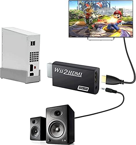 OGOEEN Wii HDMI Dönüştürücü 1080 P için Tam HD Cihazı, Wii2 HDMI Adaptörü ile 5ft Yüksek Hızlı HDMI Kablosu, 3.5 mm Ses Jakı