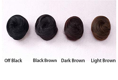 Kadınlar için pençe Klip Saç Parçaları Mini Pençe Bun Uzatma Donut Updo At Kuyruğu Saç Uzantıları, Açık Kahverengi