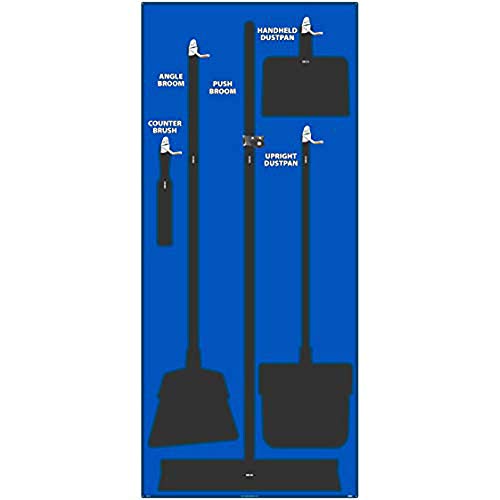 NMC SB101ACP 5S Janitorial Gölge Panosu, Mavi / Siyah, 68 X 30, Alüminyum Kompozit Panel (Aletler Ayrıca Satılır)