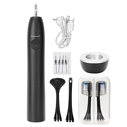 Yumuşak sakız koruma Elektrikli Diş Fırçası USB Şarj IPX7 Kablosuz Ultrasonik Diş Fırçası 5-speed Ayarlanabilir Siyah