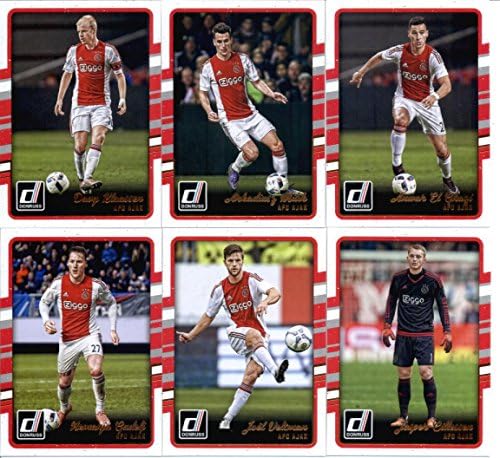Donruss Futbol AFC Ajax Takımı Koruyucu Geçmeli Kılıfta Mühürlenmiş 6 Kart Seti: Enver El Gazi(9), Arkadiusz Milik (10),