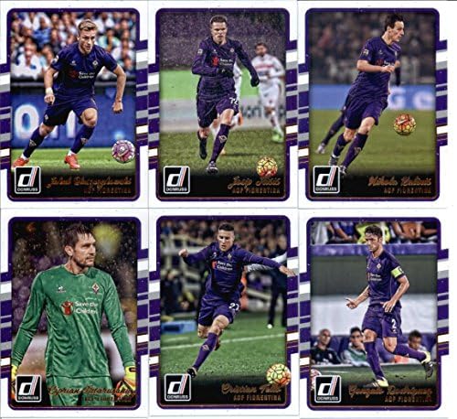 Donruss Futbol ACF Fiorentina Takımı Koruyucu Geçmeli Kılıfta Mühürlenmiş 6 Kart Seti: Ciprian Tatarusanu(151), Cristian