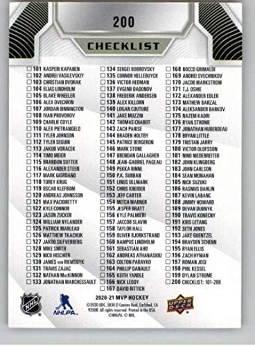 2020-21 Üst Güverte MVP 200 Alex Ovechkin CL Washington Başkentleri NHL Hokey Kartı NM-MT