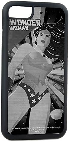 Cep Telefonu Kılıfı Kauçuk Superman Poz Kalkan Americana Fırçalanmış Gümüş iPhone 7