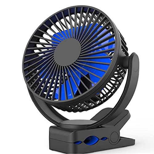 Hava Soğutucu Klip Fan Taşınabilir 5000 mAh USB şarj edilebilir pil Gürültü Azaltma masaüstü vantilatör Mavi