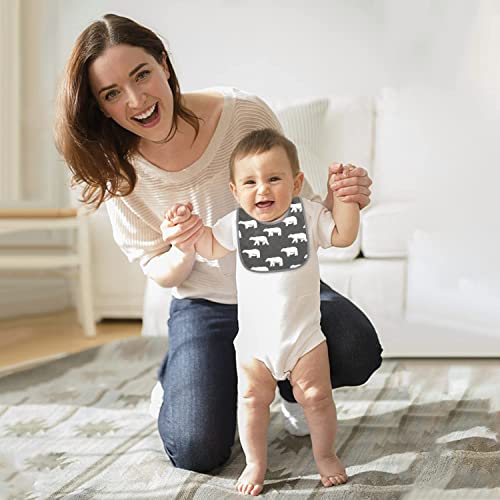 MYZİDEA Unisex 5-Pack Bebek Önlükler için Yenidoğan, Bebek Şeyler, Terry Bandana Önlükler Erkek ve Kız için, Su Geçirmez Toddler