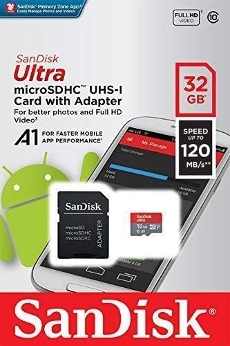 Ultra 32 GB microSDHC Xolo Q2000L Artı SanFlash ve SanDisk tarafından Doğrulanmış için Çalışır (A1/C10/U1/8 k / 120MBs)