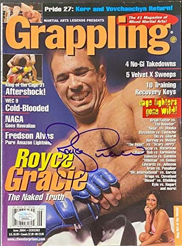 Royce Gracie İmzalı MMA Grappling Dergisi Haziran 2004 JSA 11-İmzalı UFC Dergileri
