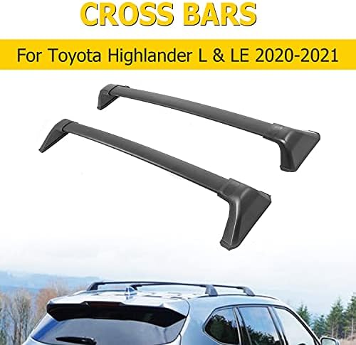 AUXMART Portbagaj Çapraz Barlar için Fit Toyota Highlander L & LE 2020 2021 Alüminyum Kargo Taşıyıcı Barlar, bagaj Traverseler