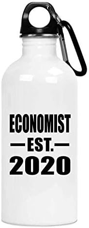 Designsify Ekonomisti Est'yi Kurdu. 2020-20 oz Su Şişesi yalıtımlı bardak Paslanmaz Çelik - Arkadaş Meslektaş Emeklilik Mezuniyet