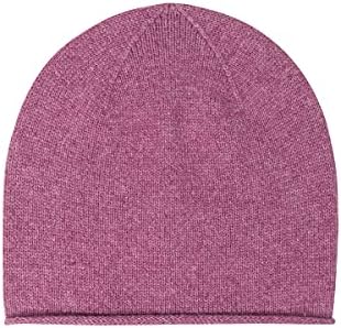 Stil Cumhuriyeti Kadın Haddelenmiş Bere, %100 Kaşmir, Yumuşak ve Esnek, Kış için Sıcak Şapka