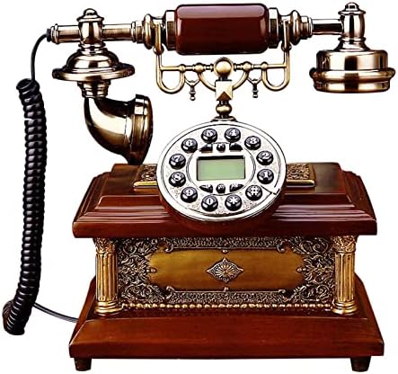 Snokwin Retro Antik Sabit Telefon Masası Dekoratif Telefon Vintage Telefon Kablolu Ev Telefonu Ev Telefonu Ofis El-Ücretsiz