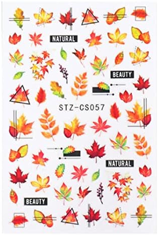 Heall Şükran Nail Art Etiketler Kendinden Yapışkanlı Sonbahar Akçaağaç Yaprağı DIY Manikür Dekorasyon Style3, Tırnak Aksesuarları,