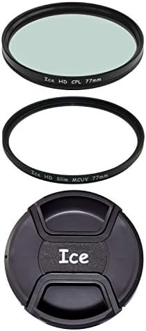 ICE 77mm Filtre Seti HD MC UV & CPL & Lens Kapağı 77 Çok Kaplamalı