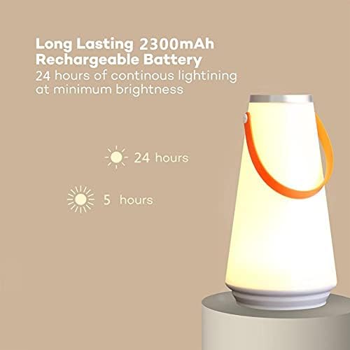 QıXıanFuTuo LED gece ışık, dokunmatik panel kamp fener taşınabilir asılı kamp lambası USB şarj edilebilir Dim enerji tasarrufu