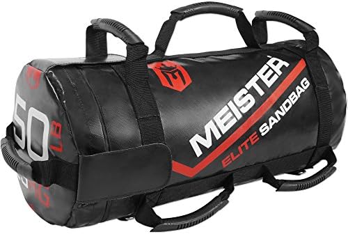Meister 50lb Elite Fitness Kum Torbası Paketi w/ 3 Çıkarılabilir Kettlebells-Siyah