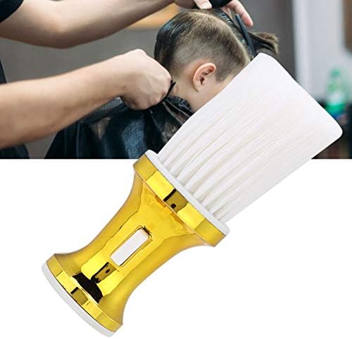 Saç Süpürme Fırçası Boyun Temizleme Toz Fırçası Hafif Aile için Erkekler Kadınlar için Kuaförler için Salon(Altın)