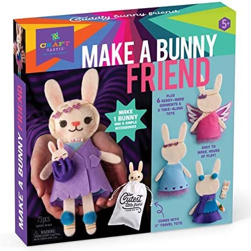 Craft-tastic-Bir Tavşan Arkadaş Zanaat Kiti Yapın-Giysi ve Aksesuarlarla 1 Kolay Dikilebilir Stuffie Yapmayı Öğrenin