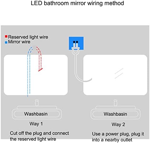 SFWM Banyo LED Vanity Ayna, Yüksek Lume ile LED Işıklı Banyo Duvara Monte Ayna, ayarlanabilir Renk Sıcaklığı, 3-Color Dim Dokunmatik