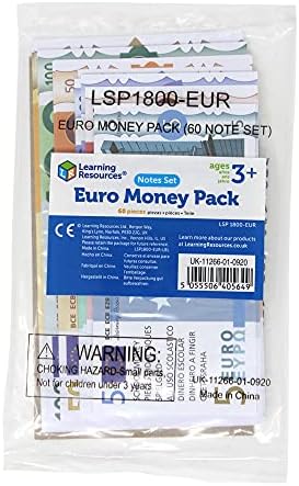 Öğrenme Kaynakları LSP1800EUR Euro 60 Banknot Para Paketi
