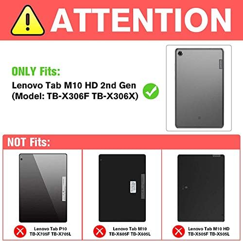 Lenovo Tab M10 HD 2nd Gen 10.1 İnç 2020 Kılıf TB-X306F / TB-X306X Premium Suni Deri Folio Standı Kapaklı Kalemlik-Mor