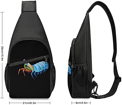 Mantis karides Sling Crossbody sırt çantası omuz çantası rahat sırt çantası açık Bisiklet yürüyüş seyahat için