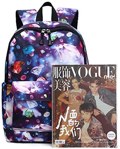 Allacki Moda Shcool Sırt Çantaları için Öğrenci Erkek ve Kız USB Sırt Çantası (7 Renk) (Elmas Mavi)