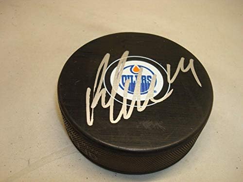 Patrick Maroon İmzalı Edmonton Oilers Hokey Diski İmzalı 1C İmzalı NHL Diskleri