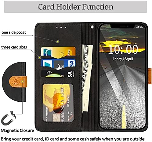 McWaLa Cüzdan Kılıf için iPhone 13 Pro, Premium Deri Flip Case ile kart tutucu ve Kickstand Fonksiyonu, Protecte Darbeye Kapak