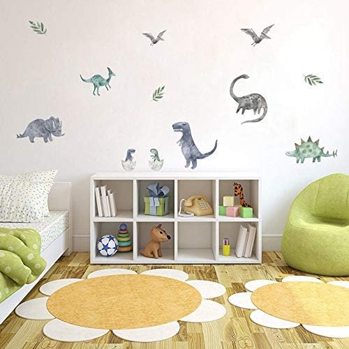 Sevimli Dinozor Duvar Çıkartmaları Dinozor duvar çıkartmaları Kreş Dino Duvar Aplikler Çocuklar için Yatak Odası Oturma Odası