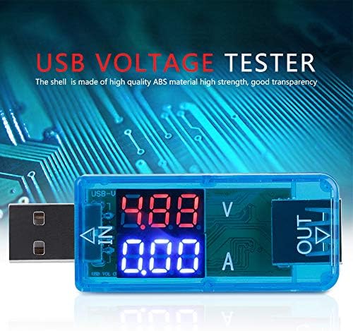 USB Test Cihazı Dijital Voltmetre USB Renkli LCD Voltmetre Ampermetre Akım Ölçer Multimetre Şarj Cihazı USB Test Cihazı (Mavi)