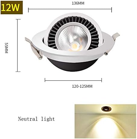 Çalışma ışığı 3w5w7w12w LED Yuvarlak LED Bölme Downlight Gömme Yönlü Ayarlanabilir Gimbal Kısılabilir LED Güçlendirme gömme aydınlatma