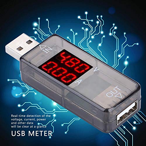 USB Test Cihazı, USB Renkli LCD Voltmetre Ampermetre Akım Ölçer Multimetre Şarj Cihazı USB Test Cihazı (Siyah)