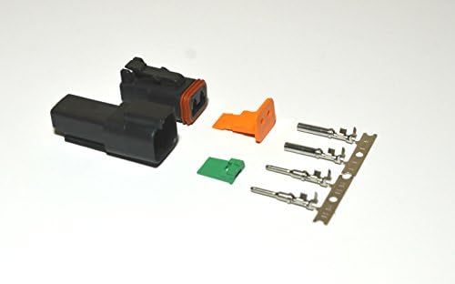 Deutsch 2-pin Siyah 14-16AWG Konektör Kiti Kıvrım Stili Kontaklar (ABD'de üretilmiştir)
