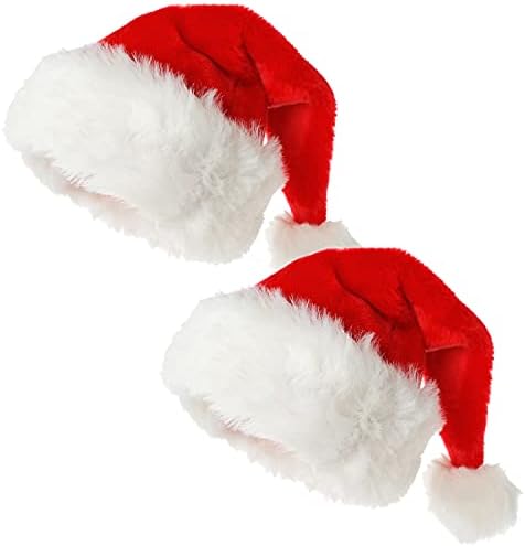 XIMISHOP 2 PAKETİ Noel Şapka , noel baba şapkası Noel Noel baba şapkası Unisex Yetişkinler için Kadife Konfor noel şapkaları