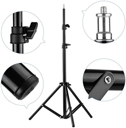 Teerwere fotoğraf ışık standı stüdyo fotoğraf ışık tripod standı ayarlanabilir alüminyum alaşım (Renk: Siyah, Boyutu: 210 cm)
