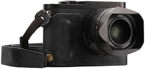 MegaGear Hiç Hazır Hakiki Deri Kamera Yarım Vaka ile Uyumlu Leica Q-P, Q (Typ 116)