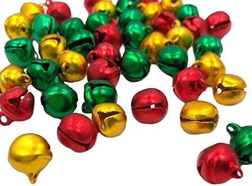 Noel Baba'nın Stüdyosu Noel Tatili Süslemeleri için Mini Jingle Bells-Sanat ve Zanaat için Çeşitli Renkler-90 Parça Set