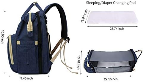 3 in 1 Bebek bezi çantası Sırt Çantası ile Değişen İstasyonu, bebek bezi Çantası için Bebek Erkek Kız ile USB Bağlantı Noktası