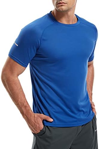 frueo erkek 3 Paket Egzersiz Gömlek Kuru Fit Nem Esneklik Kısa Kollu Örgü Atletik T-Shirt