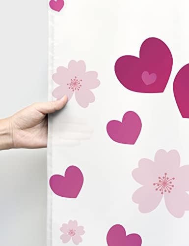 Slody Sevgililer Günü Duş Perdesi Pembe Sevgililer Aşk Alıntı Kırmızı Kalp Kız Banyo Dekoratif Kumaş Duş Perdeleri Kanca ile