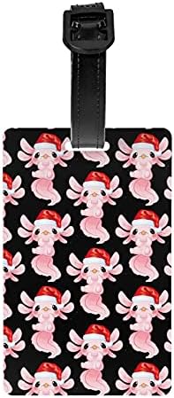 Axolotl Noel Bagaj Etiketleri Bavul Seyahat Bagaj Çantası Etiketleri ile Yetişkin ve Çocuklar için Adı KIMLIK Kartı Mükemmel