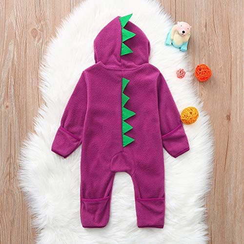 SRYSHKR Bebek Yürüyor Bebek Kız Erkek Kız Dinozor Hoodie Romper Zip Giysi Tulum