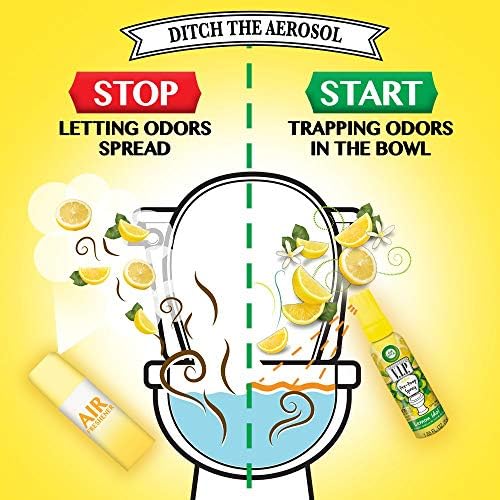 Air Wick V. I. P. Pre-Poop Tuvalet Spreyleri / Limon / Lavanta / Pembe Yıldız Kokuları / Uçucu Yağlar İçerir / Seyahat boyutu