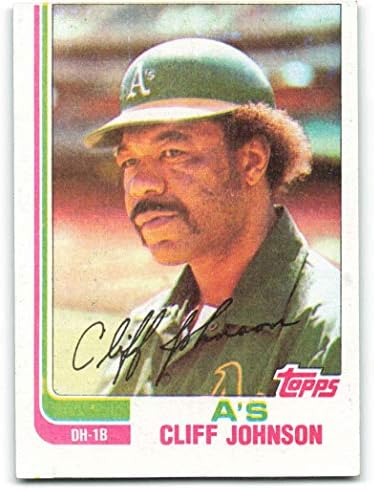 1982 Topps Beyzbol 422 Cliff Johnson Oakland Atletizm Resmi MLB Ticaret Kartı Ham (ESKİ veya Daha iyi) Durumda