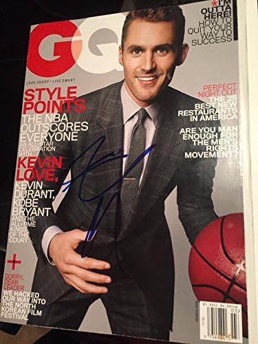 Kevin Love İmzalı GQ Dergisi Etiketsiz İmzalı Cleveland Cavaliers Cavs JSA-İmzalı NBA Dergileri