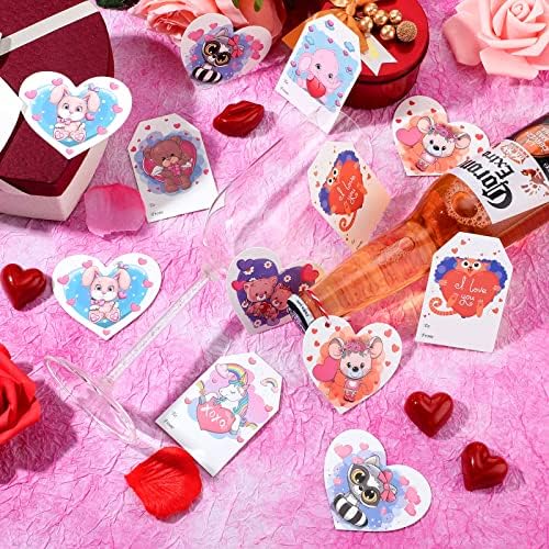 Hediye Etiketleri ile Delik sevgililer Günü ile Kırmızı Sicim Kalp Cut Çıkışları Favor Etiketleri Sevgililer Asılı Kağıt Etiketleri