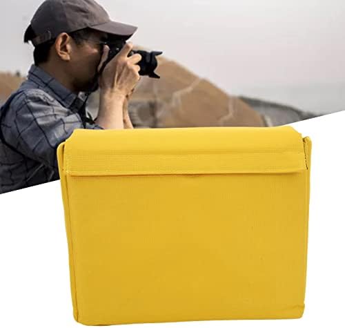 Kamera Yastıklı Çanta, SLR Kamera ve Lens için Çizilmez Darbeye Dayanıklı Taşınabilir Kamera Ekleme Çantası (Sarı, L)